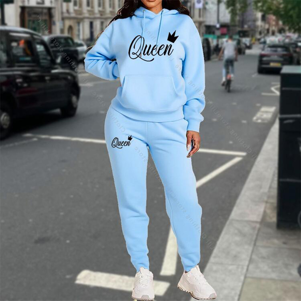 Streetwear Brand Tracksuit - ชุดวอร์มผู้หญิง เสื้อผ้าฤดูใบไม้ร่วง ฤดูหนาว เสื้อฮู้ด กางเกง แฟชั่น