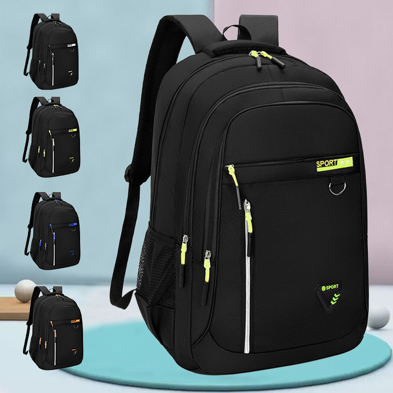 Streetwear Brand Backpack - กระเป๋าเป้สะพายหลังหลายชั้นแบรนด์นิวทรัลสำหรับผู้ชายและผู้หญิงที่มีช่องใส่ของหลากหลาย เหมาะสำหรับการเดินทางเพื่อธุรกิจ ผลิตจากวัสดุไนลอน