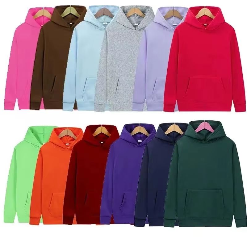 Streetwear Brand Red - เสื้อฮู้ดดี้แฟชั่นผู้ชายผู้หญิง สีพื้น แดง ดำ เทา ชมพู