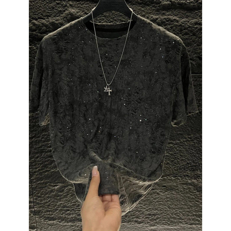 Streetwear Brand Hong Kong - เสื้อยืดแขนสั้นแฟชั่นสไตล์เกาหลี กลิ่นอายฮ่องกง แนวสตรีท แบรนด์หรูสำหรับวัยรุ่น เสื้อผ้าลำลองผู้ชาย
