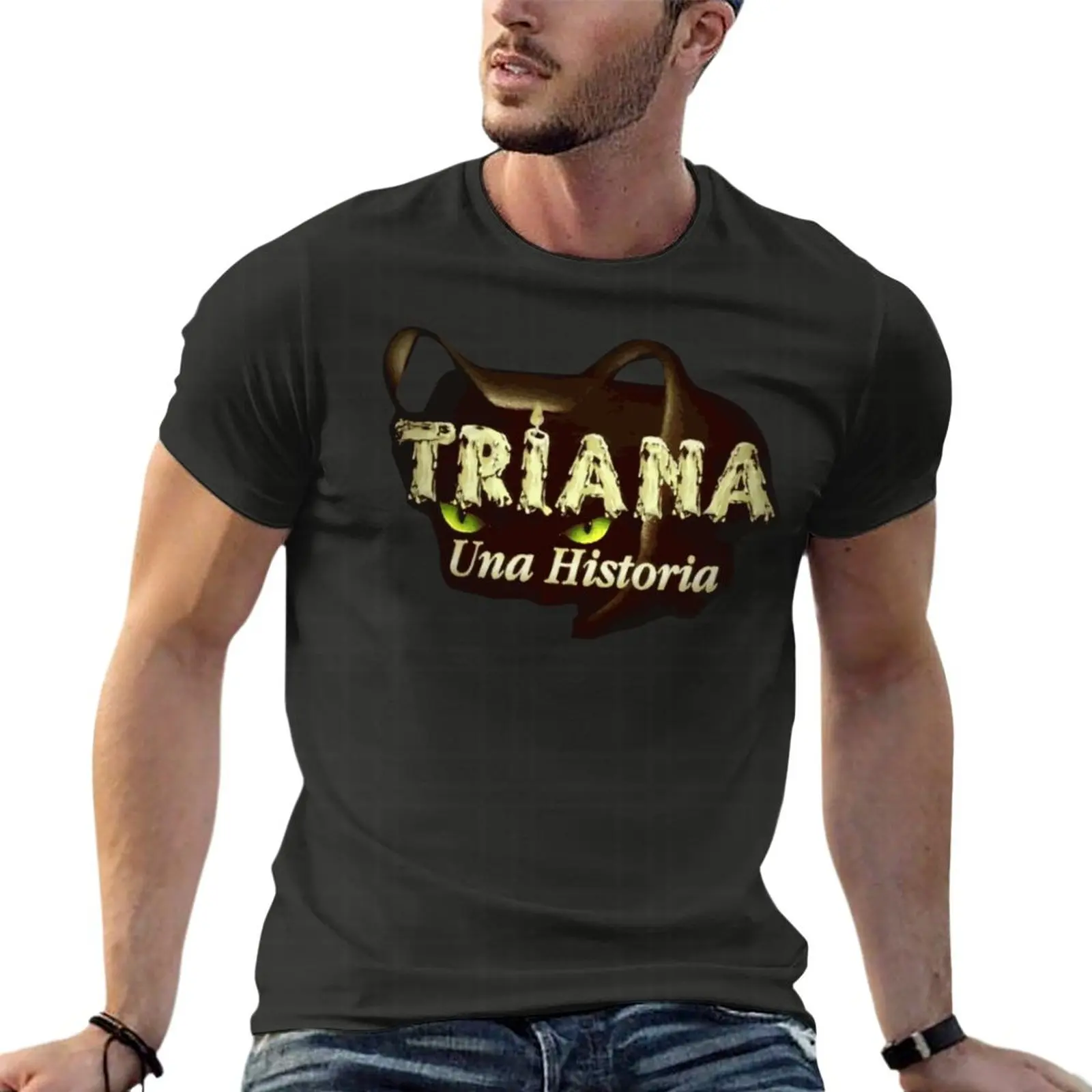 Streetwear Brand - Triana Una Historia เสื้อยืดโอเวอร์ไซส์สำหรับผู้ชายเสื้อผ้าแบรนด์เนมเสื้อยืดสตรีทไซส์ใหญ่