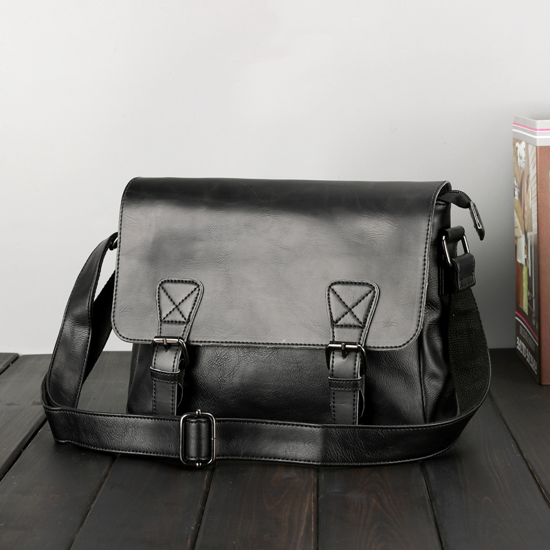 Streetwear Brand Backpack - กระเป๋ากระเป๋าสะพายไหล่สำหรับผู้ชายกระเป๋าหนัง PU เหมาะสำหรับธุรกิจลำลองกระเป๋าเดินทางวินเทจสะพายข้างแบรนด์ดัง