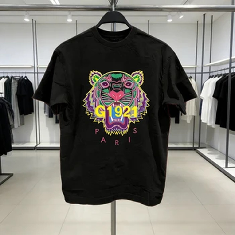 Streetwear Brand - เสื้อยืดลายหัวสิงโต ปี 2026 สำหรับผู้ชายและผู้หญิง แขนสั้น ผ้าฝ้ายแท้