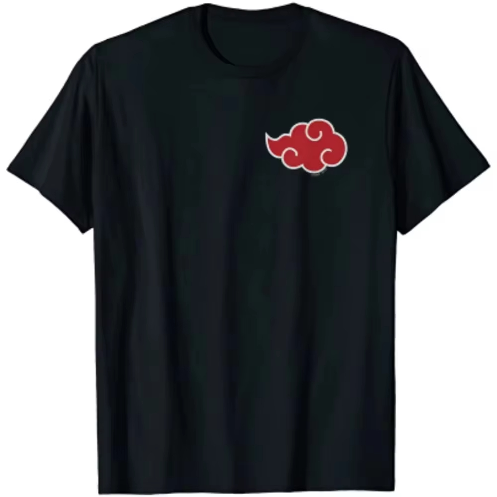 Streetwear Brand Japan - เสื้อยืดพิมพ์ลายเมฆอะคาสึกิ อนิเมะญี่ปุ่น ปี 2026 เสื้อยืดแขนสั้นผู้ชาย สตรีทแวร์