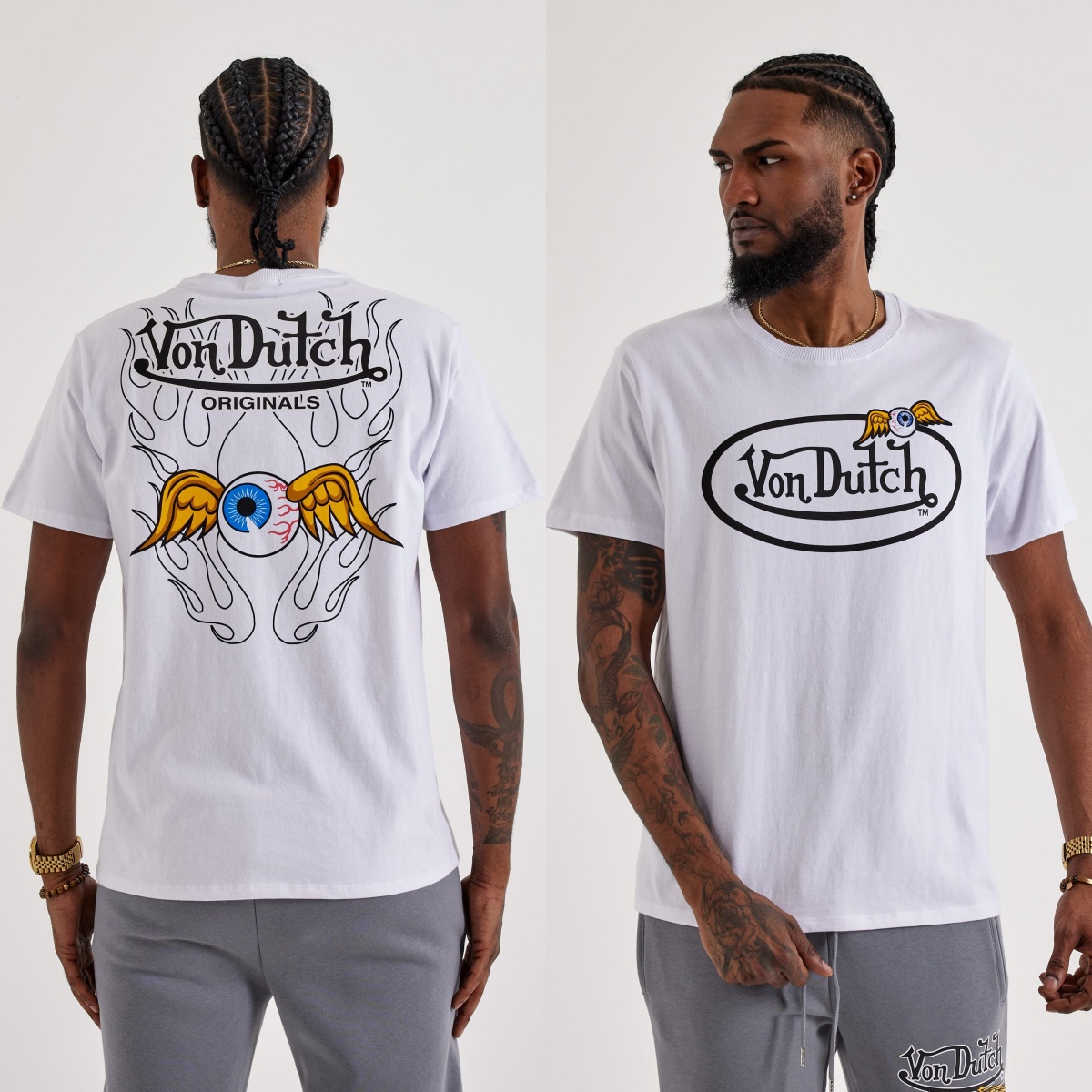 Streetwear Brand With Eye Logo - เสื้อยืดลายกราฟิก Flying Eye Logo Von Motorcycle