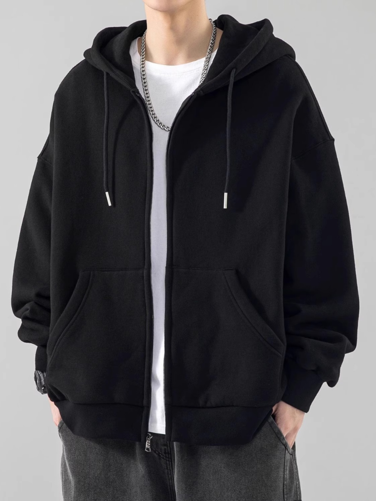 เสื้อฮู้ดดี้ผู้ชายทรงหลวม สไตล - Streetwear Brand Hong Kong บทวิจารณ์และราคา