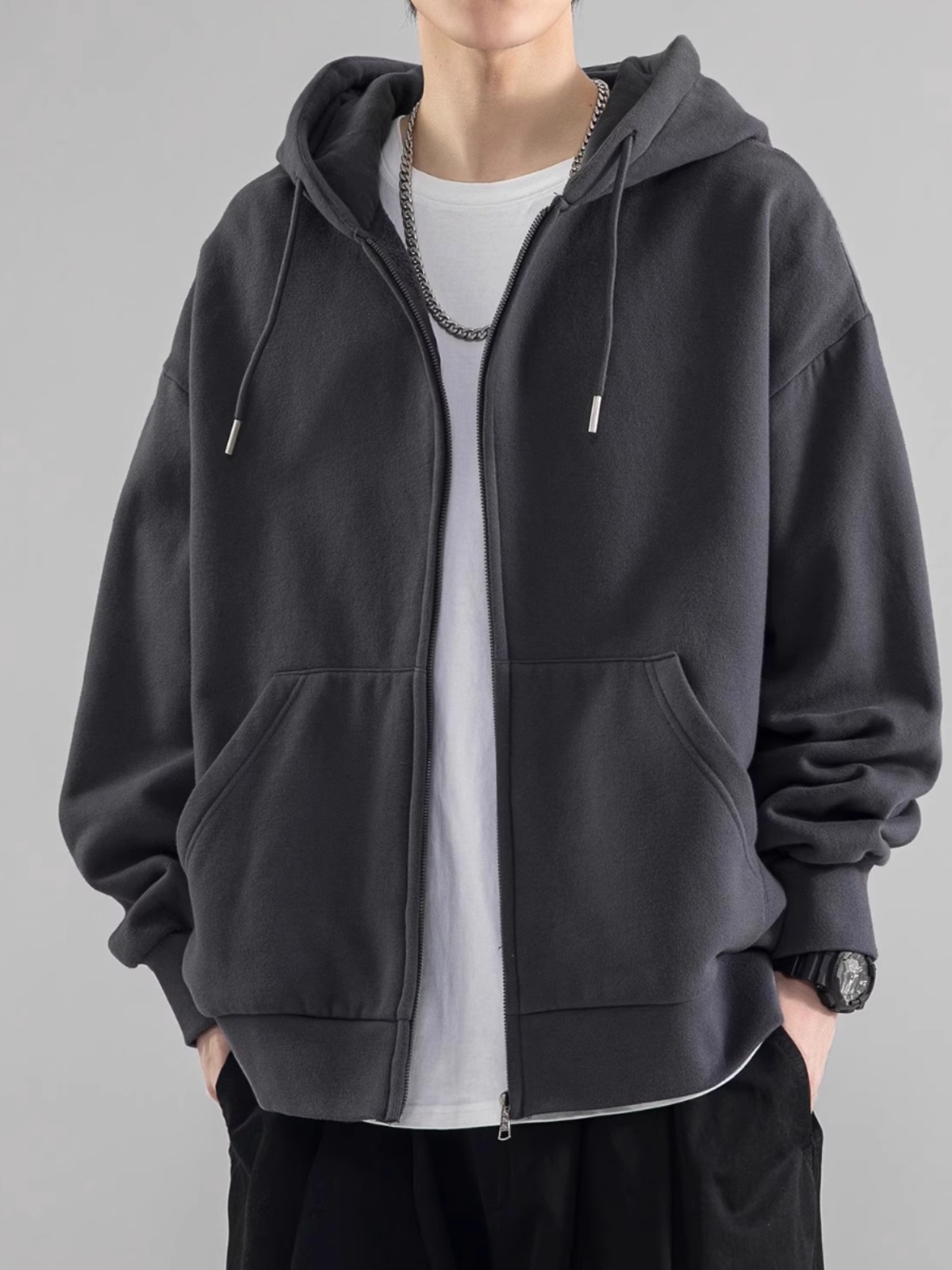 เสื้อฮู้ดดี้ผู้ชายทรงหลวม สไตล - Streetwear Brand Hong Kong บทวิจารณ์และราคา