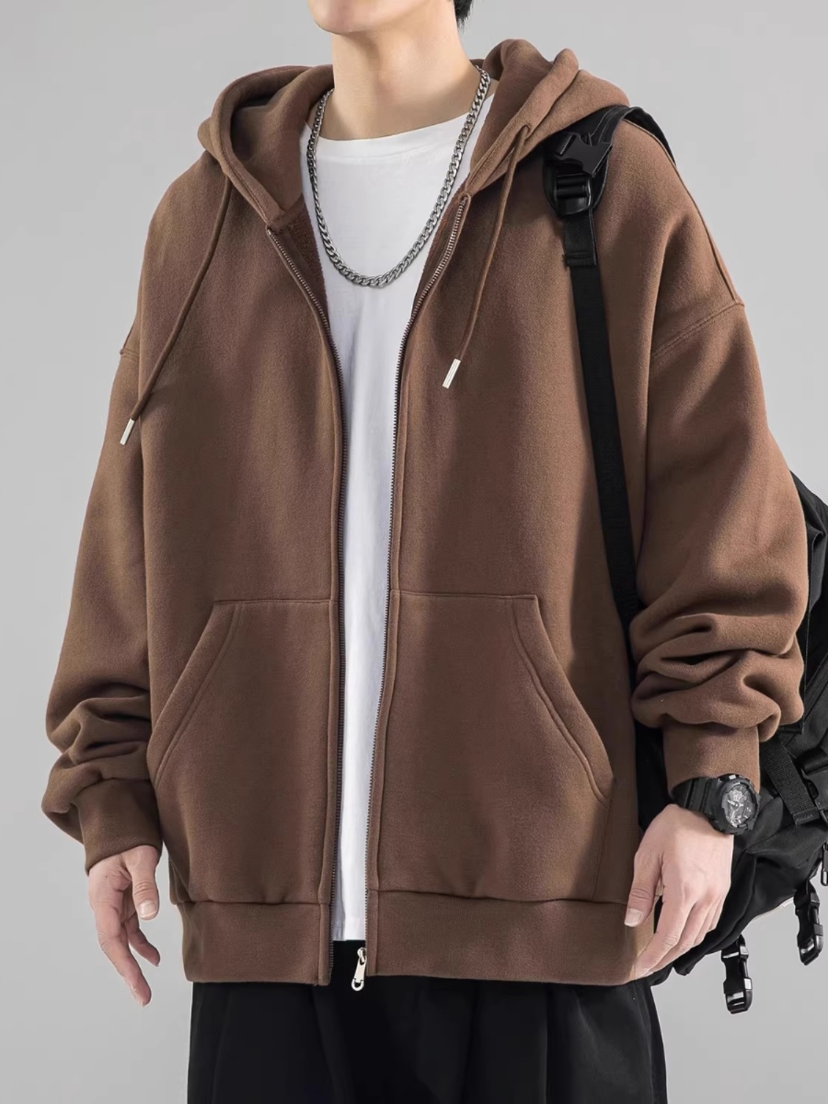 เสื้อฮู้ดดี้ผู้ชายทรงหลวม สไตล - Streetwear Brand Hong Kong บทวิจารณ์และราคา