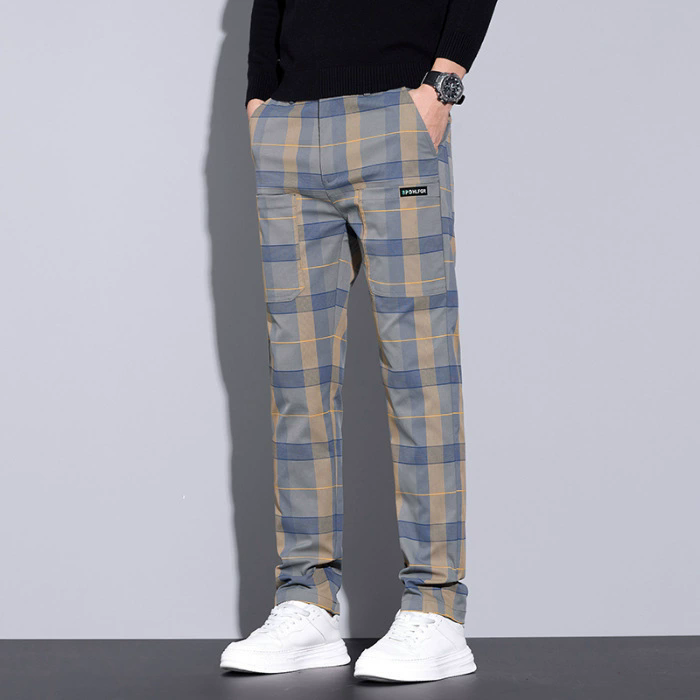 กางเกงลายสก๊อตผู้ชาย – กางเกงล - Streetwear Brand Tags บทวิจารณ์และราคา