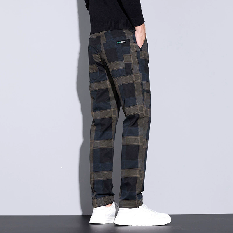 กางเกงลายสก๊อตผู้ชาย – กางเกงล - Streetwear Brand Tags บทวิจารณ์และราคา
