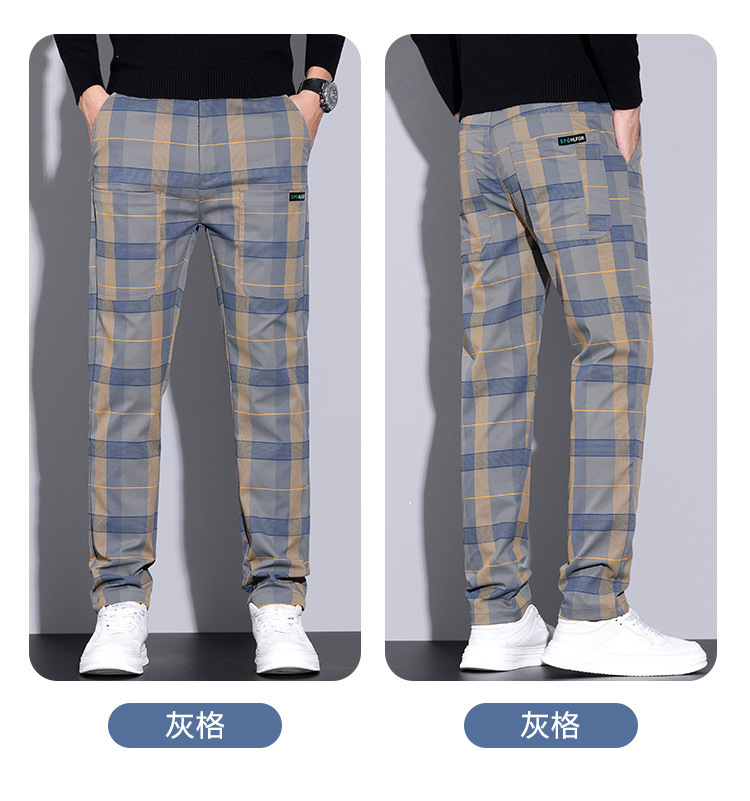 กางเกงลายสก๊อตผู้ชาย – กางเกงล - Streetwear Brand Tags บทวิจารณ์และราคา