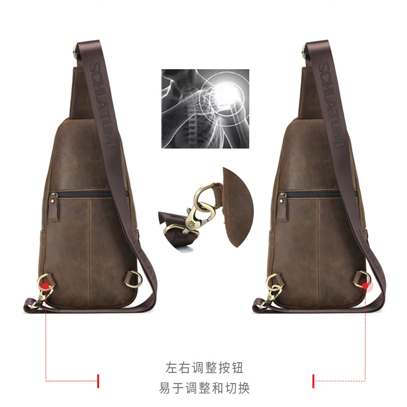 กระเป๋าคาดหน้าอกหนังแท้สำหรับผ - Streetwear Brand Backpack บทวิจารณ์และราคา
