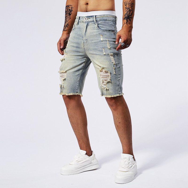2025 ฤดูร้อนใหม่ผู้ชาย Ripped  - Streetwear Brand บทวิจารณ์และราคา
