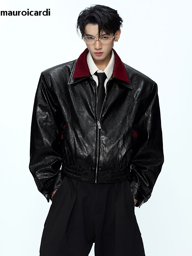 มาโรอิการ์ดี แจ็คเก็ตหนัง PU ล - Streetwear Brand Jacket บทวิจารณ์และราคา