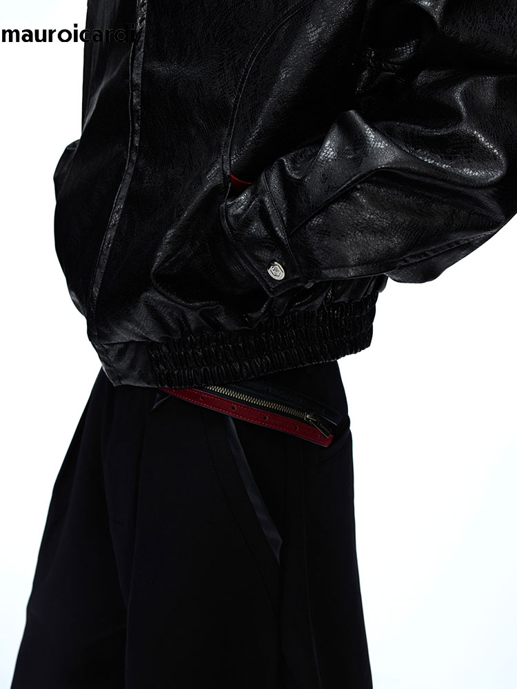 มาโรอิการ์ดี แจ็คเก็ตหนัง PU ล - Streetwear Brand Jacket บทวิจารณ์และราคา