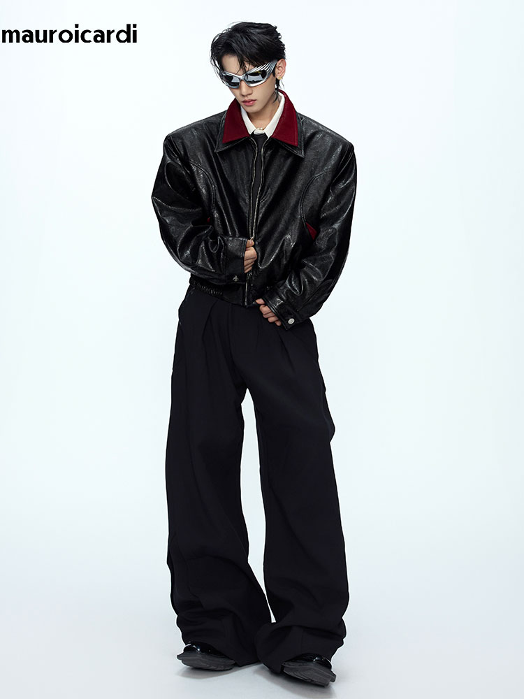 มาโรอิการ์ดี แจ็คเก็ตหนัง PU ล - Streetwear Brand Jacket บทวิจารณ์และราคา