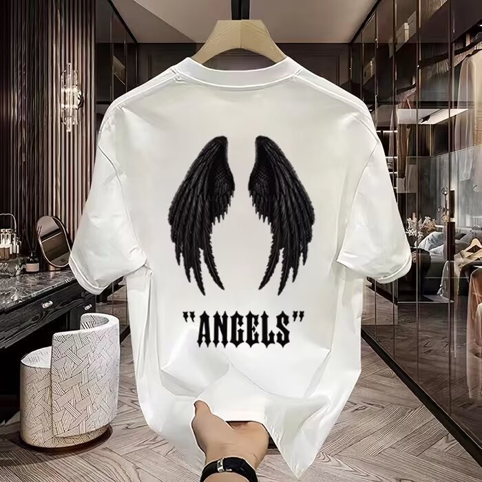 เสื้อยืดคอตตอนแท้พิมพ์ลายลำลอง - Streetwear Brand Tags บทวิจารณ์และราคา